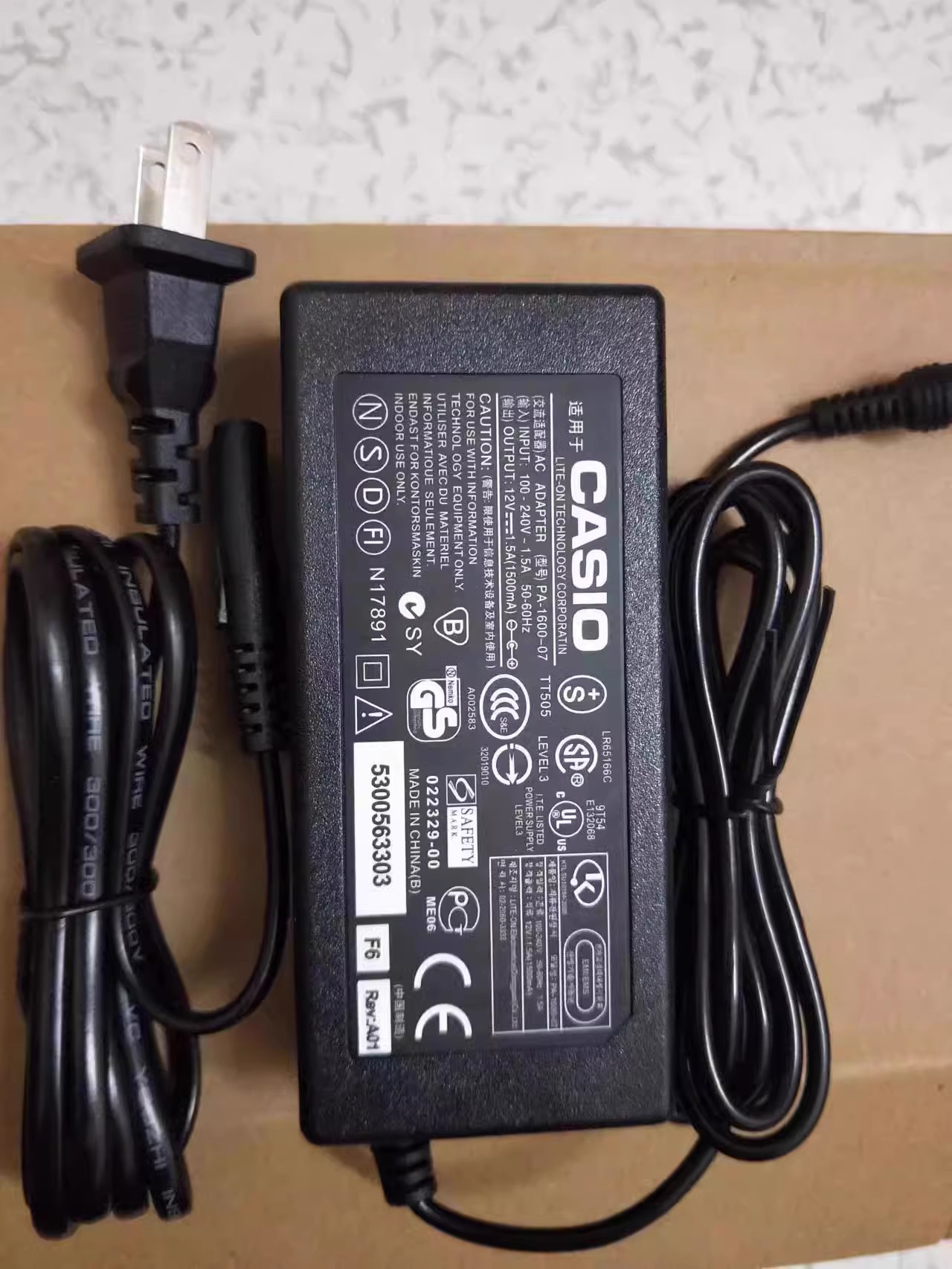 *Brand NEW*CASIO AD-A12150LW PA-1600-07 12.0V 1.5A AC ADAPTRE Power Supply